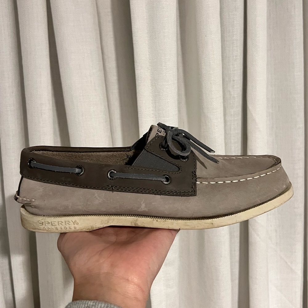 Grey Sperry Top siders